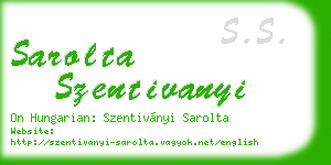 sarolta szentivanyi business card